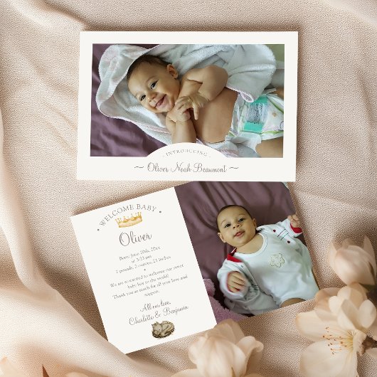 Boho verhalenboek Dragon Twee foto geboorte aankon Aankondiging