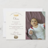 Boho verhalenboek Dragon Twee foto geboorte aankon Aankondiging (Achterkant)