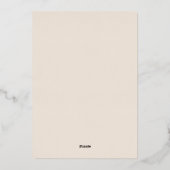 Boho Verjaardags Folie Uitnodiging (Achterkant)