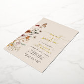 Boho Verjaardags Folie Uitnodiging (Gedraaid)