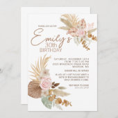 Boho verjaardagsuitnodiging - elke leeftijd kaart (Voorkant / Achterkant)