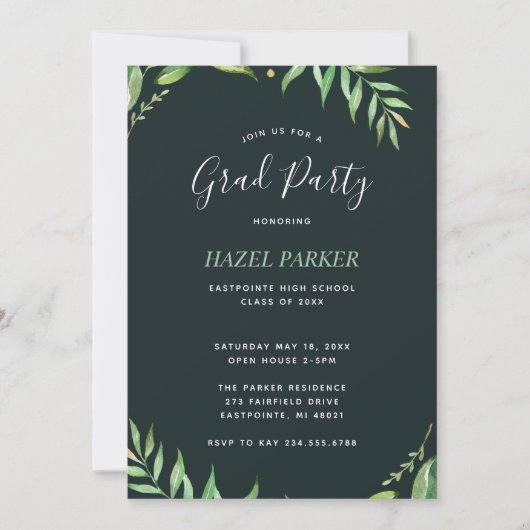 Boho verlaat afstudeerfeest uitnodiging (Voorkant)