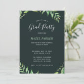 Boho verlaat afstudeerfeest uitnodiging (Staand voorkant)