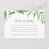 Boho verlaat Baby shower Book Request Kaart (Voorkant)