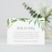 Boho verlaat Baby shower Book Request Kaart (Staand voorkant)