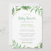 Boho verlaat Baby shower Invitation Kaart (Voorkant)
