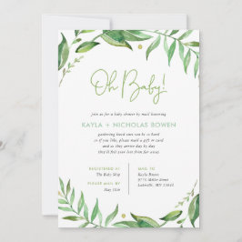 Boho verlaat Baby shower per post Kaart