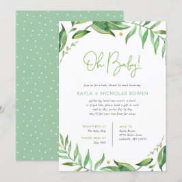 Boho verlaat Baby shower per post Kaart