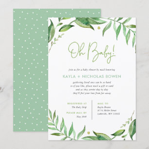 Boho verlaat Baby shower per post Kaart