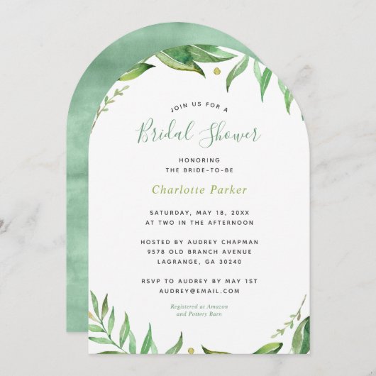 Boho verlaat bruidsdouche uitnodiging (Voorkant / Achterkant)