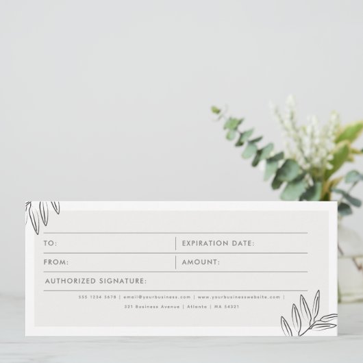 Boho verlaat Business Logo Cadeaubon (Staand voorkant)