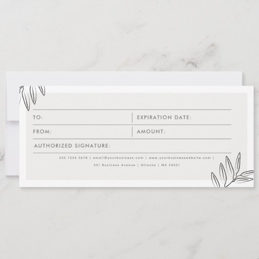 Boho verlaat Business Logo Cadeaubon (Voorkant)