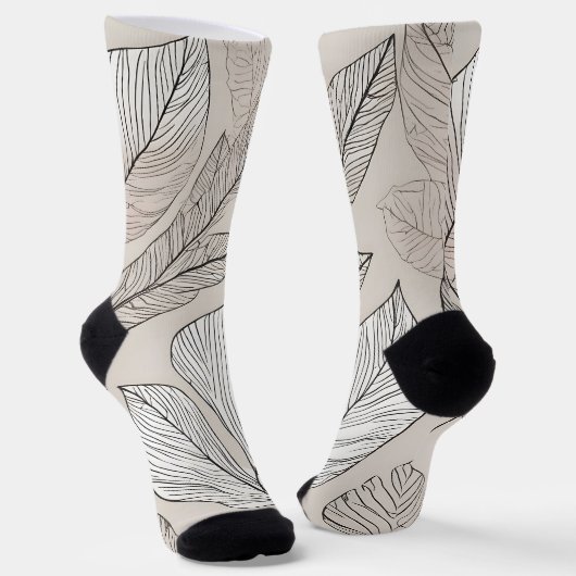 Boho verlaat kunst sokken (Gebogen)