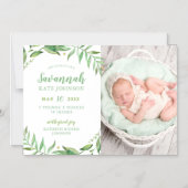 Boho verlaat magnetische fotogeboorteaankondiging magnetische uitnodiging (Voorkant)