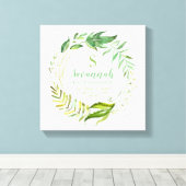 Boho verlaat persoonlijke Baby geboortestaten Canvas Afdruk (Insitu (Houten vloer))