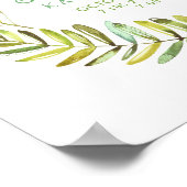 Boho verlaat persoonlijke Baby geboortestaten Poster (Hoek)