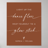 Boho verlicht de dansvloer | gloeistickteken poster (Voorkant)