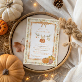 Boho Verliefd op de Herfst Baby Shower Meisje Kaart