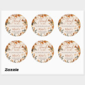 Boho Verliefd Worden Aquarel Rustieke Dank Je Ronde Sticker (Vel)