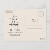 Boho Verloving Feest Briefkaart (Achterkant)