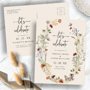 Boho Verloving Feest Briefkaart