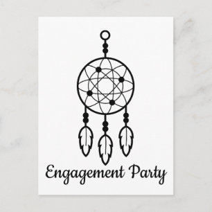 Boho verlovingsfeest droomvanger trouwfeest tribal briefkaart