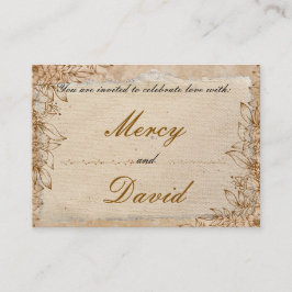 Boho verlovingsuitnodigingskaart informatiekaartje