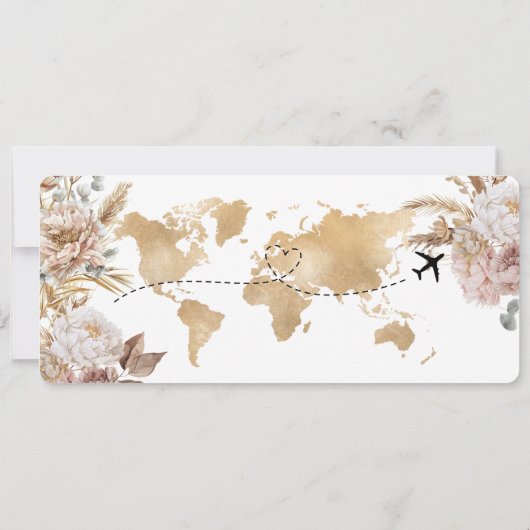 Boho Verrassing Verjaardag Boarding Pass Trip Tick Kaart (Achterkant)