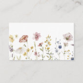 Boho Verse Waterverf Wildbloemen Luidere Raffle Informatiekaartje (Achterkant)
