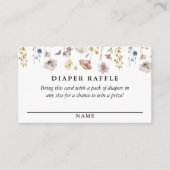 Boho Verse Waterverf Wildbloemen Luidere Raffle Informatiekaartje (Voorkant)