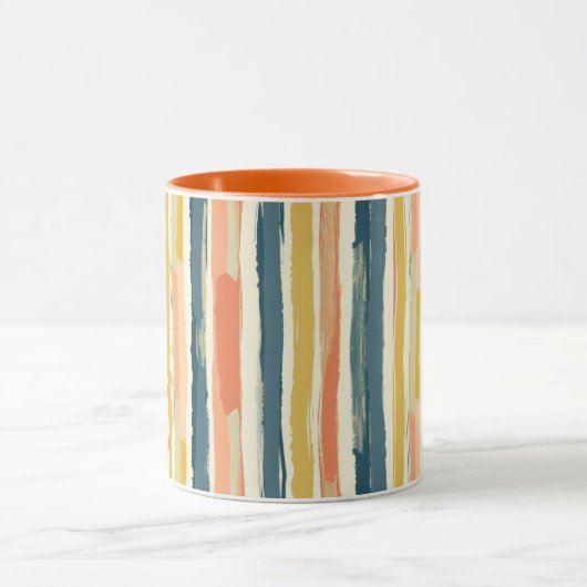 Boho Verticale Streep Mok (Midden)