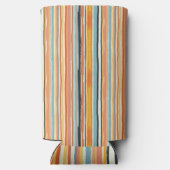 Boho Verticale Streep Seltzer Blikjeskoeler (Achterkant)