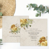 Boho vervaagd gele rozen land bruiloft