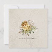 Boho vervaagd gele rozen land bruiloft (Achterkant)