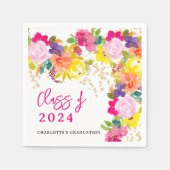 Boho vet waterverf bloemen lente afstuderen servet (Voorkant)