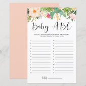 Boho vetplanten Baby ABC Baby shower spel (Voorkant / Achterkant)