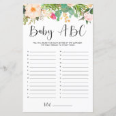 Boho vetplanten Baby ABC Baby shower spel (Voorkant)