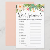 Boho vetplanten Baby Word Scramble Douche Spel (Voorkant / Achterkant)