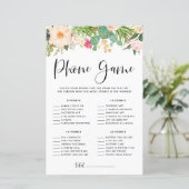 Boho vetplanten Bloemen Baby shower telefoon spel (Staand voorkant)