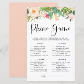 Boho vetplanten Bloemen Baby shower telefoon spel (Voorkant / Achterkant)