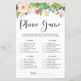 Boho vetplanten Bloemen Baby shower telefoon spel