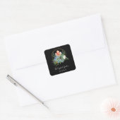 Boho Vetplanten Bloemen Boeket Kristallen Waterver Vierkante Sticker (Envelop)