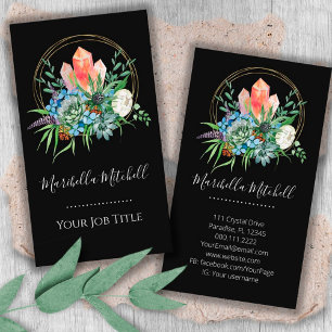Boho Vetplanten Bloemen Boeket Kristallen Waterver Visitekaartje