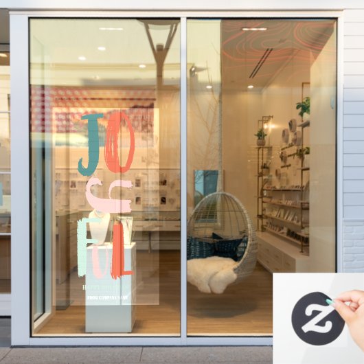 Boho vette script Blijde kerstbrief Raamsticker (Winkelraam)