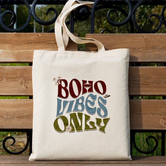 Boho VIbes Alleen Retro  Earth Tone Canvas tas