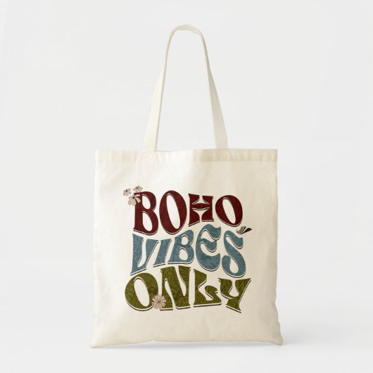 Boho VIbes Alleen Retro  Earth Tone Canvas tas (Voorkant)