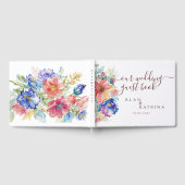 Boho Vibrant Bloemen Bruiloft Gastenboek Romantisc (Volledig)