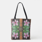 Boho Vibrant Digital 3D Floral Elegance Stijlvol Tote Bag (Achterkant)
