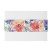 Boho Vibrant Flowers Uitnodiging Belly Band Uitnodigingen Wikkel (Achterkant Voorbeeld)