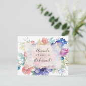 Boho Vibrant Flowers Voorstel Kaart (Staand voorkant)